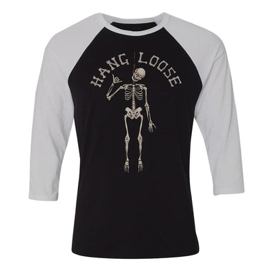 teelaunch T-shirt Canvas Unisex 3/4 Raglan / Black/White / S Hang Loose Unisex Raglan