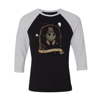 teelaunch T-shirt Canvas Unisex 3/4 Raglan / Black/White / S Just Hangin' Unisex Raglan