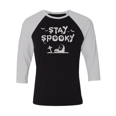 teelaunch T-shirt Canvas Unisex 3/4 Raglan / Black/White / S Stay Spooky Unisex Raglan