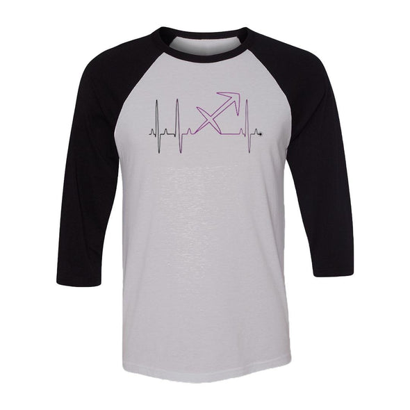 teelaunch T-shirt Canvas Unisex 3/4 Raglan / White/Black / S Sagittarius - Zodiac Arrest Unisex Raglan