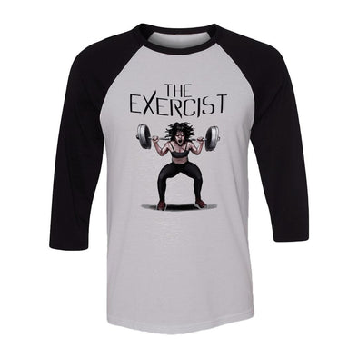 teelaunch T-shirt Canvas Unisex 3/4 Raglan / White/Black / S The Exercist Raglan