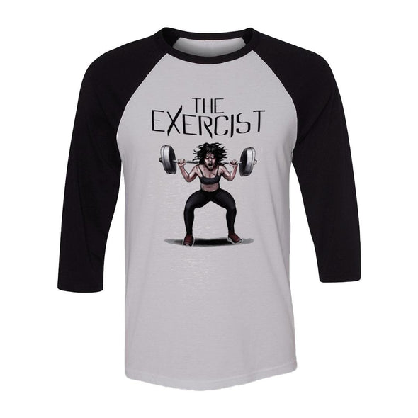 teelaunch T-shirt Canvas Unisex 3/4 Raglan / White/Black / S The Exercist Raglan