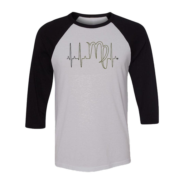 teelaunch T-shirt Canvas Unisex 3/4 Raglan / White/Black / S Virgo - Zodiac Arrest Unisex Raglan