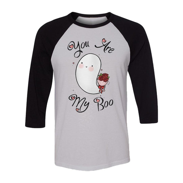 teelaunch T-shirt Canvas Unisex 3/4 Raglan / White/Black / S You Are My Boo Raglan
