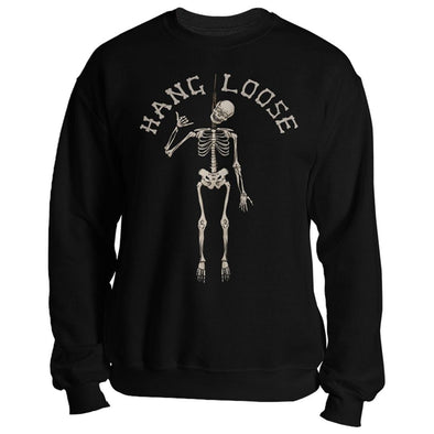 teelaunch T-shirt Crewneck Sweatshirt / Black / S Hang Loose Unisex Sweatshirt
