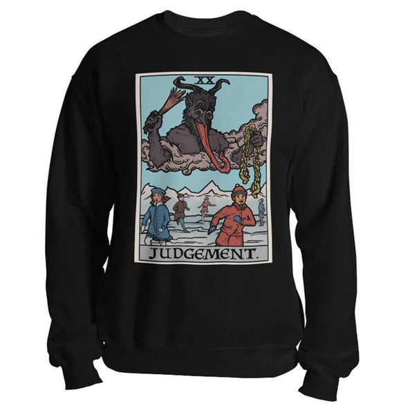 teelaunch T-shirt Crewneck Sweatshirt / Black / S Judgement By Krampus Unisex Sweatshirt