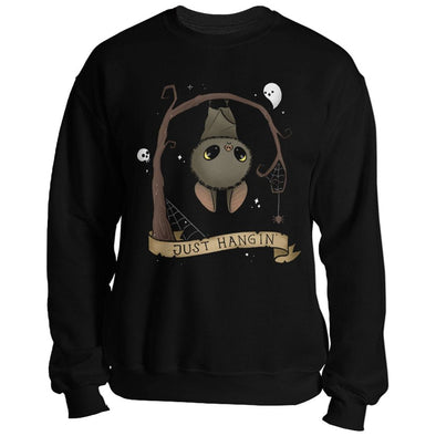 teelaunch T-shirt Crewneck Sweatshirt / Black / S Just Hangin' Unisex Sweatshirt