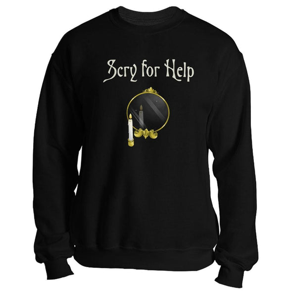 teelaunch T-shirt Crewneck Sweatshirt / Black / S Scry for Help Unisex Sweatshirt