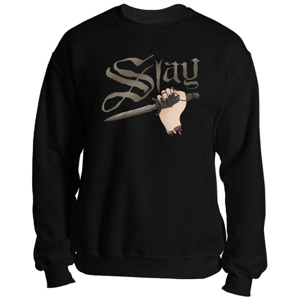 teelaunch T-shirt Crewneck Sweatshirt / Black / S Slay Unisex Sweatshirt