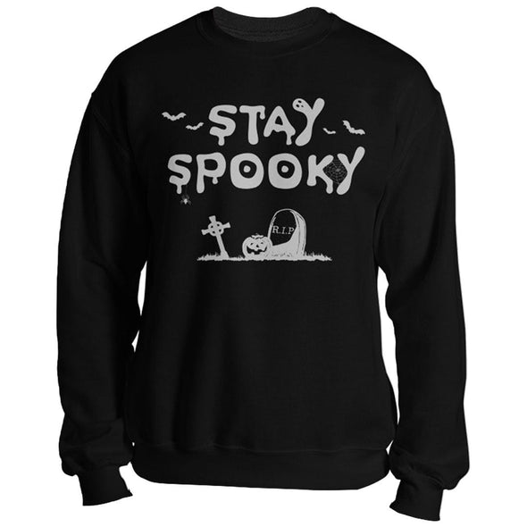 teelaunch T-shirt Crewneck Sweatshirt / Black / S Stay Spooky Unisex Sweatshirt