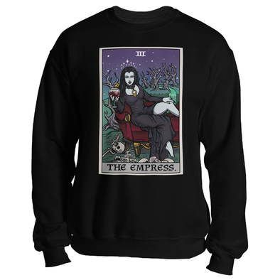 teelaunch T-shirt Crewneck Sweatshirt / Black / S The Empress Tarot Card - Ghoulish Edition Unisex Sweatshirt