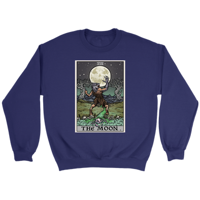 teelaunch T-shirt Crewneck Sweatshirt / Purple / S The Moon Tarot Sweatshirt Purple