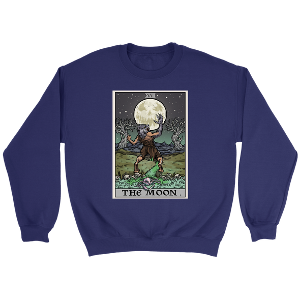 teelaunch T-shirt Crewneck Sweatshirt / Purple / S The Moon Tarot Sweatshirt Purple
