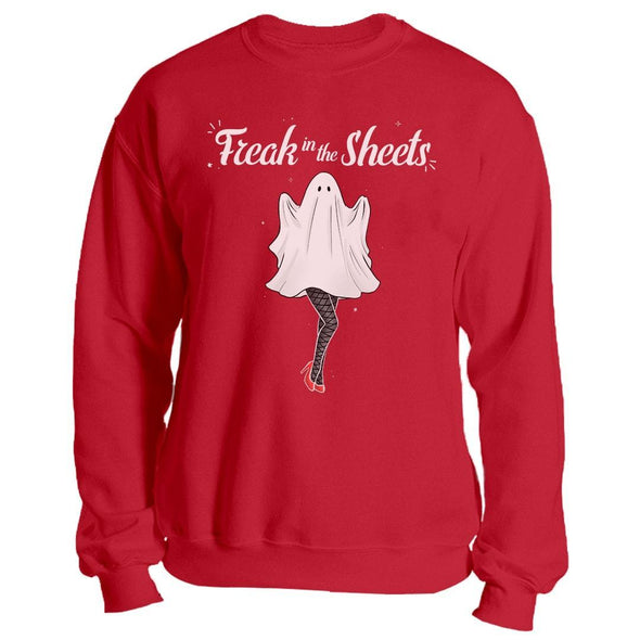 teelaunch T-shirt Crewneck Sweatshirt / Red / S Freak in the Sheets Unisex Sweatshirt