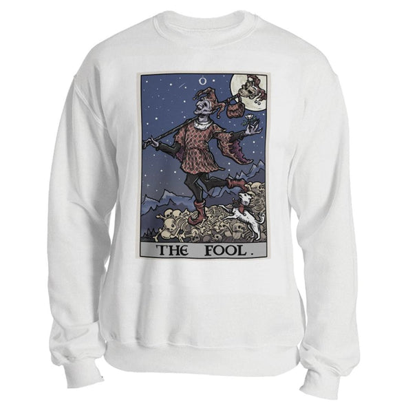 teelaunch T-shirt Crewneck Sweatshirt / White / S The Fool Tarot Card Unisex Sweatshirt