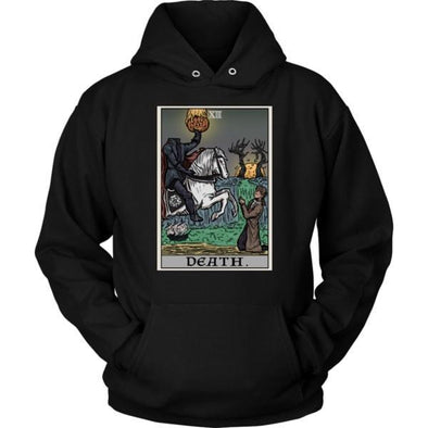 teelaunch T-shirt Unisex Hoodie / Black / S Death Tarot Card Unisex Hoodie