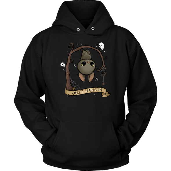 teelaunch T-shirt Unisex Hoodie / Black / S (Etsy) Just Hangin Unisex Hoodie