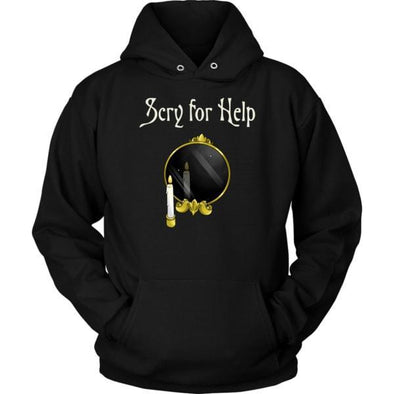 teelaunch T-shirt Unisex Hoodie / Black / S Scry for Help Unisex Hoodie