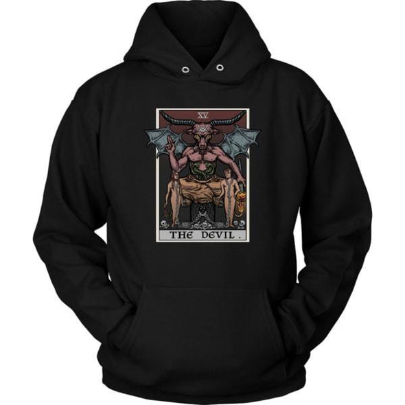 teelaunch T-shirt Unisex Hoodie / Black / S The Devil Tarot Card Unisex Hoodie