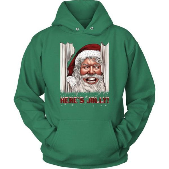 teelaunch T-shirt Unisex Hoodie / Kelly Green / S Here's Jolly! Unisex Hoodie