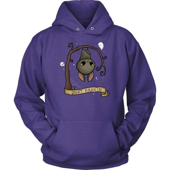 teelaunch T-shirt Unisex Hoodie / Purple / S Just Hangin' Unisex Hoodie