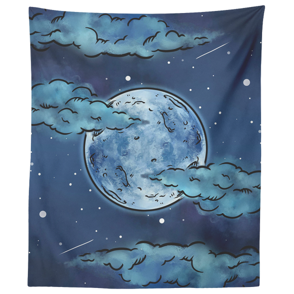 teelaunch Tapestries 60" x 50" Reversible Moon Tapestry