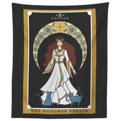 teelaunch Tapestries 60" x 50" The Goddess Freyja In Tarot Tapestry