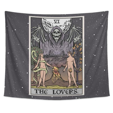 teelaunch Tapestries 60 x 51 The Lovers Tarot Card Tapestry