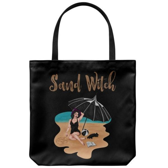 teelaunch Tote Bags Black Sand Witch Tote Bag