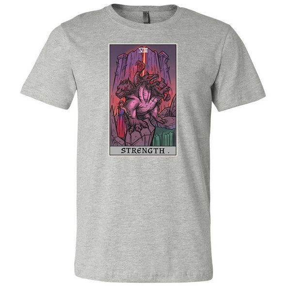 The Ghoulish Garb Athletic Heather / S Strength Tarot Card - Ghoulish Edition Unisex T-Shirt