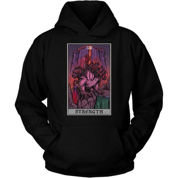 The Ghoulish Garb Black / S Strength Tarot Card - Ghoulish Edition Unisex Hoodie