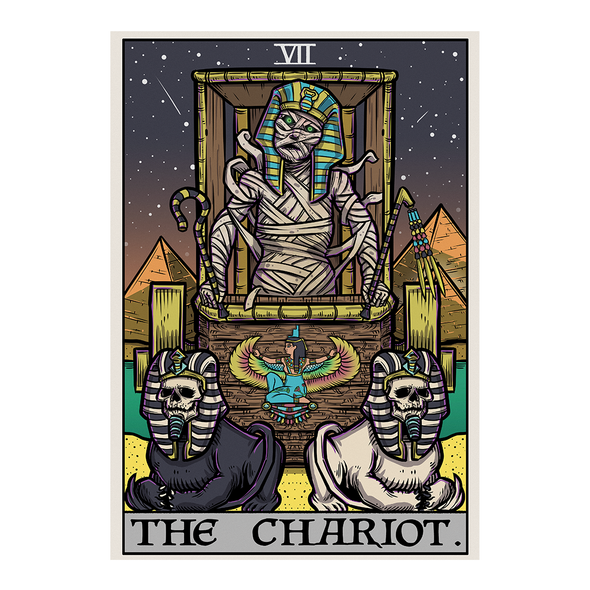 The Ghoulish Garb Design The Chariot Tarot Card - Ghoulish Edition