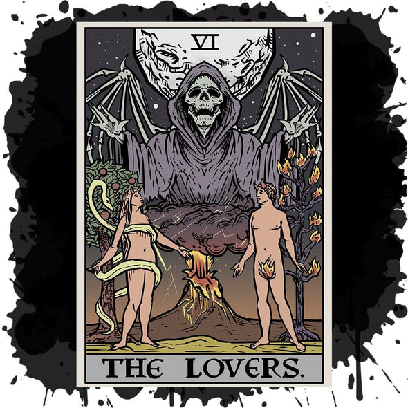 The Ghoulish Garb Design The Lovers Tarot Card - Ghoulish Edition