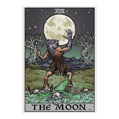 The Ghoulish Garb Design The Moon Tarot Card - Ghoulish Edition