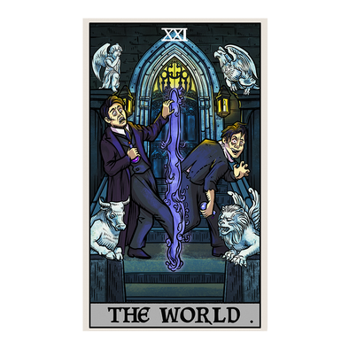 The Ghoulish Garb Design The World Tarot Card - Ghoulish Edition