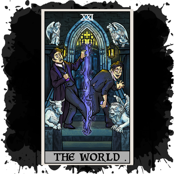 The Ghoulish Garb Design The World Tarot Card - Ghoulish Edition