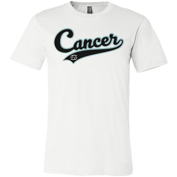 The Ghoulish Garb Graphic Tee White / S Cancer - Baseball Style Unisex T-Shirt