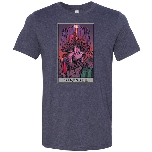 The Ghoulish Garb Heather Midnight Navy / S Strength Tarot Card - Ghoulish Edition Unisex T-Shirt