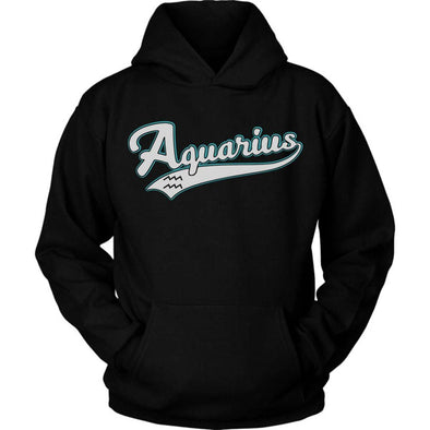 The Ghoulish Garb Black / S Aquarius - Baseball Style Unisex Hoodie