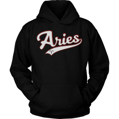 The Ghoulish Garb Hoodie Black / S Aries - Baseball Style Unisex Hoodie