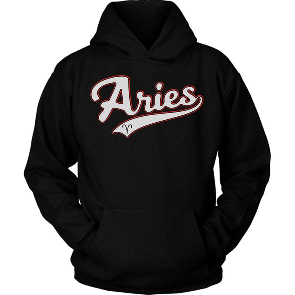 The Ghoulish Garb Hoodie Black / S Aries - Baseball Style Unisex Hoodie