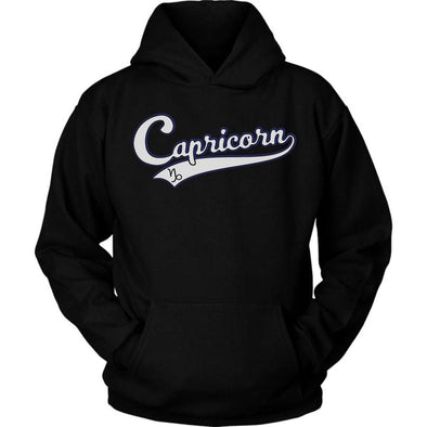 The Ghoulish Garb Hoodie Black / S Capricorn - Baseball Style Unisex Hoodie