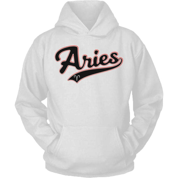 The Ghoulish Garb Hoodie White / S Aries - Baseball Style Unisex Hoodie