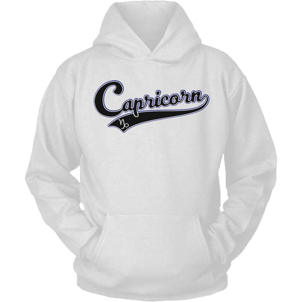The Ghoulish Garb Hoodie White / S Capricorn - Baseball Style Unisex Hoodie