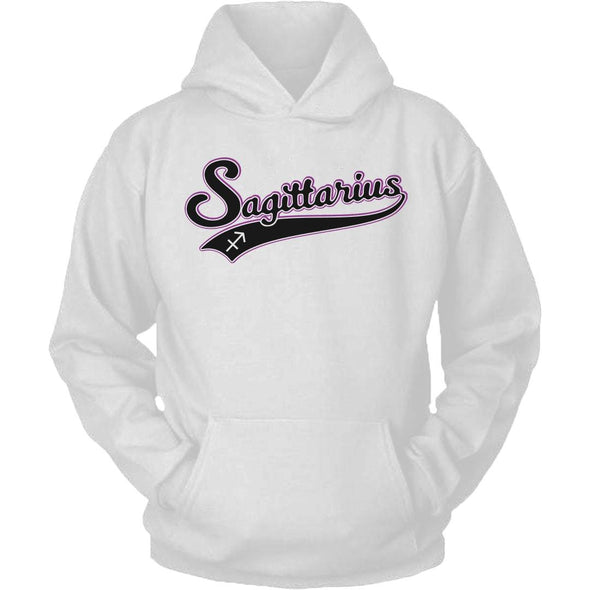 The Ghoulish Garb Hoodie White / S Sagittarius - Baseball Style Unisex Hoodie