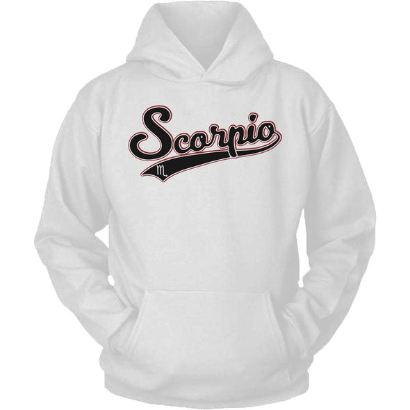 The Ghoulish Garb Hoodie White / S Scorpio - Baseball Style Unisex Hoodie