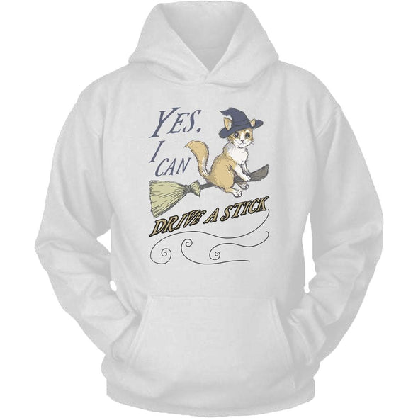 The Ghoulish Garb Hoodie White / S Yes, I Can Drive A Stick Unisex Hoodie