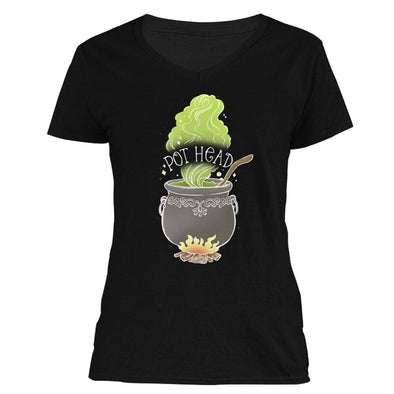 The Ghoulish Garb S Pot Head Women's V-Neck