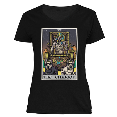 The Ghoulish Garb S The Chariot Tarot Card - Ghoulish Edition Women's V-Neck