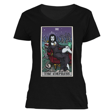 The Ghoulish Garb S The Empress Tarot Card - Ghoulish Edition Women's V-Neck